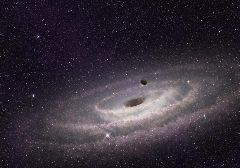 Supermasywna czarna dziura w centrum galaktyki spiralnej