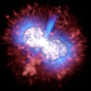 Wielka erupcja masywnej gwiazdy – oszałamiająca nowa wizualizacja astronomiczna