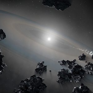 Martwa gwiazda przyłapana na gwałtownym rozrywaniu układu planetarnego