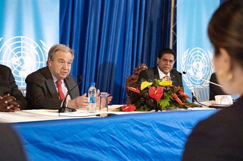 Sekretarz Generalny ONZ prosi przywódców Karaibów o zintensyfikowanie działań na rzecz klimatu